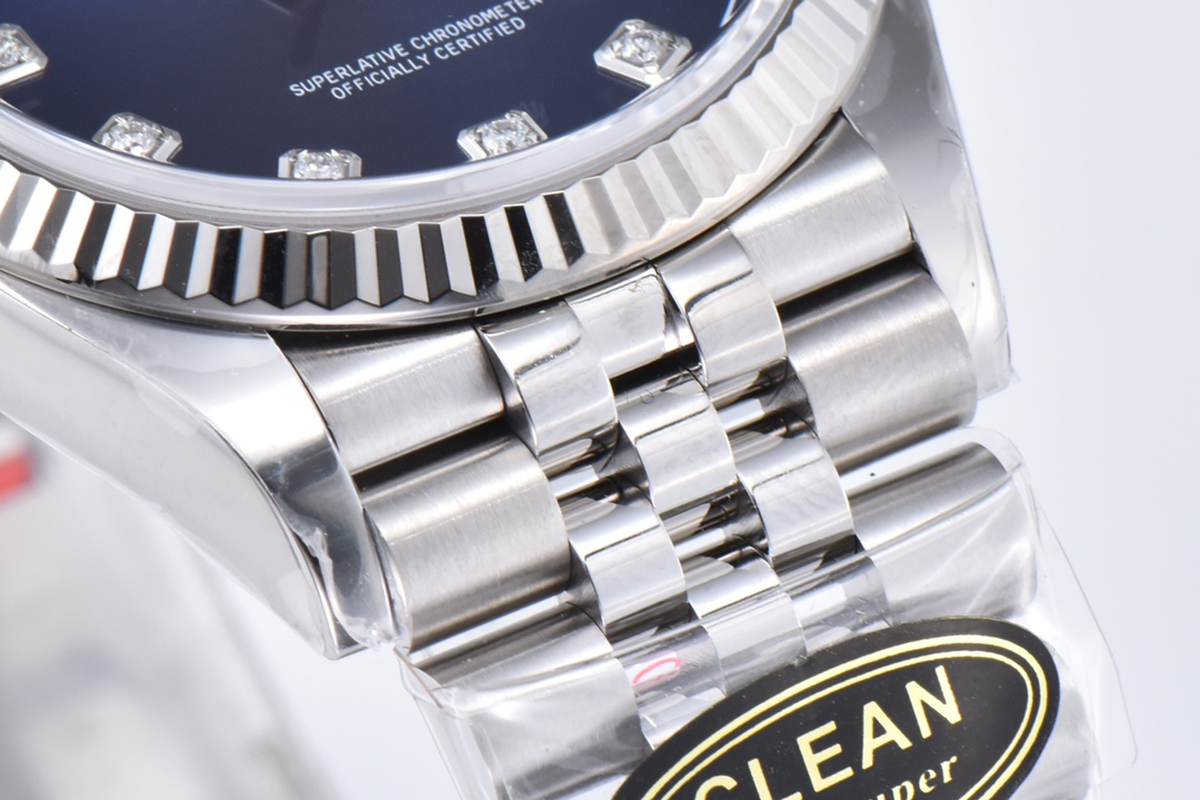 Datejust 36 126234 Bright Blue Dial with D1am0nd Marker in Steel in Jubilee Bracelet